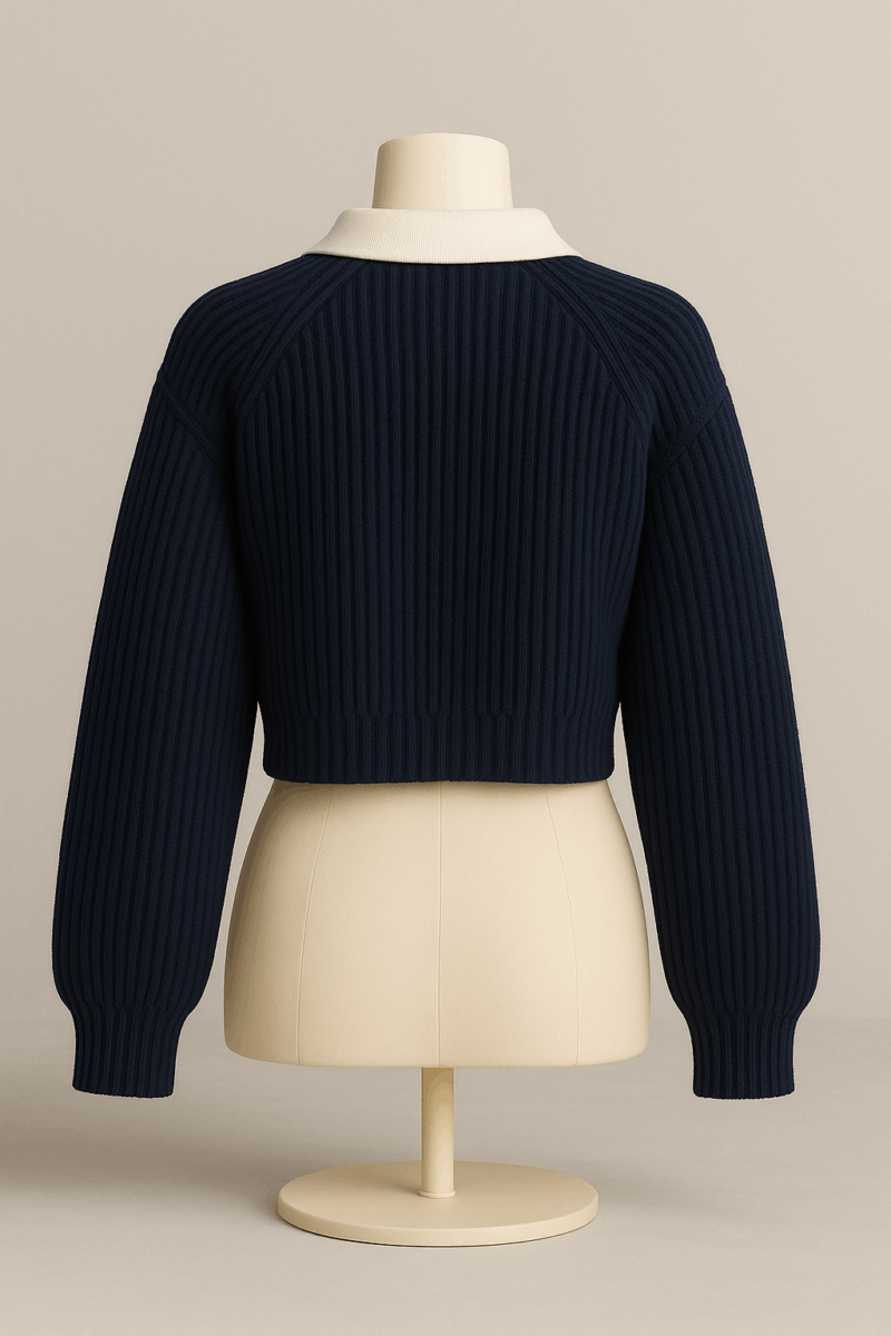 Midnight Pearl Cropped Sweater - Image 2