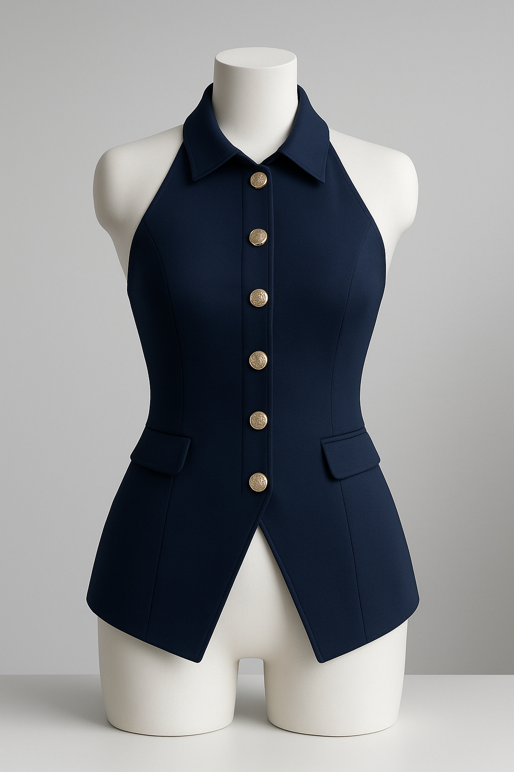 Navy Sovereign Halter Vest