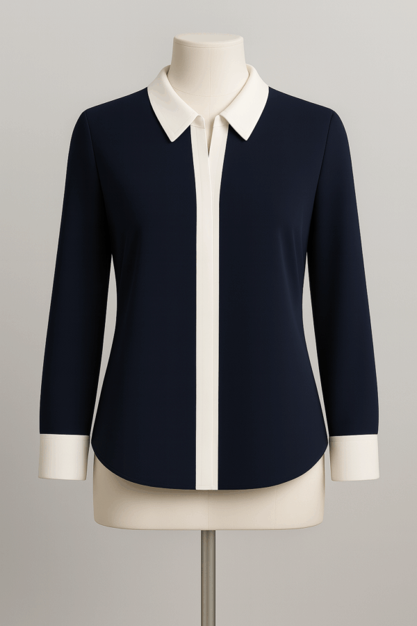 Navy Eclipse Blouse