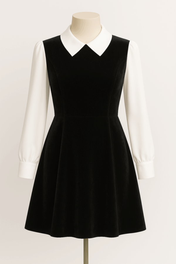 Chocolate Vanilla Velvet Dress