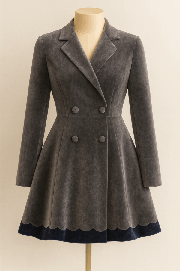 Gray Ocean Wave Blazer