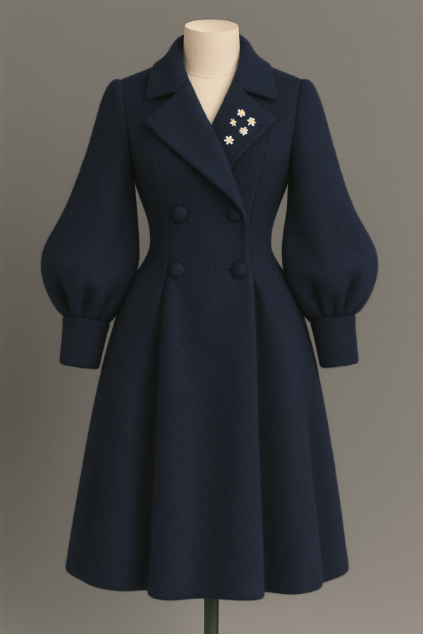 Dark Ocean Garden Coat