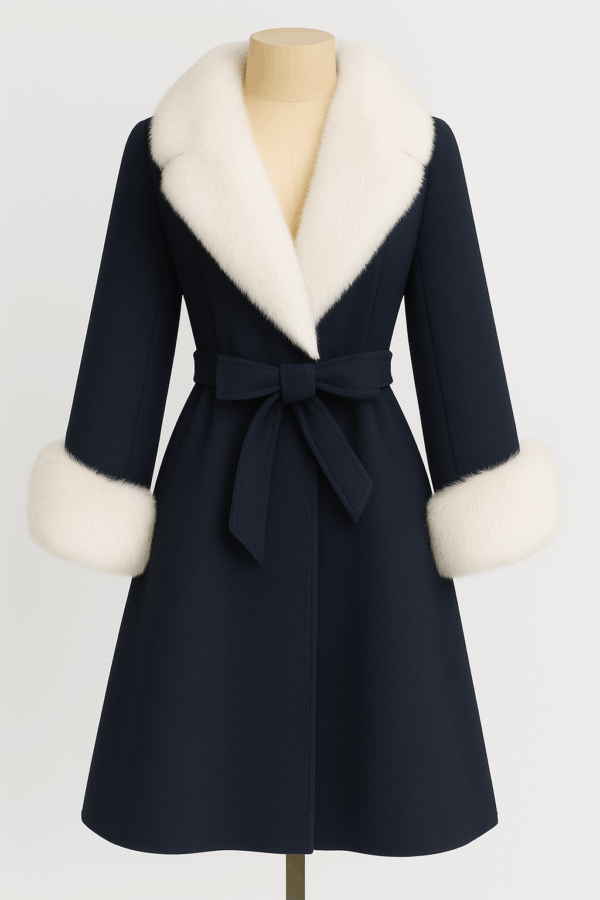 Navy Fur Reverie Coat