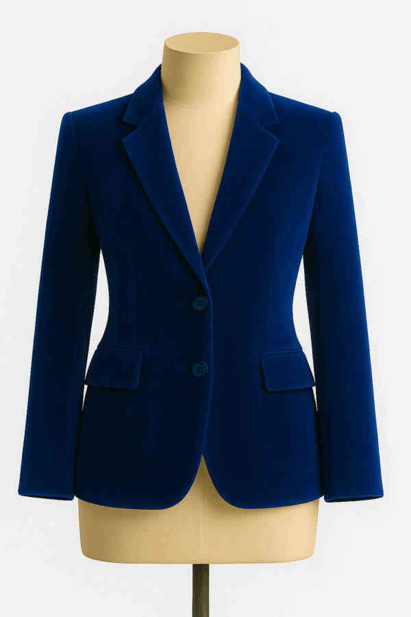 Navy Velour Blazer