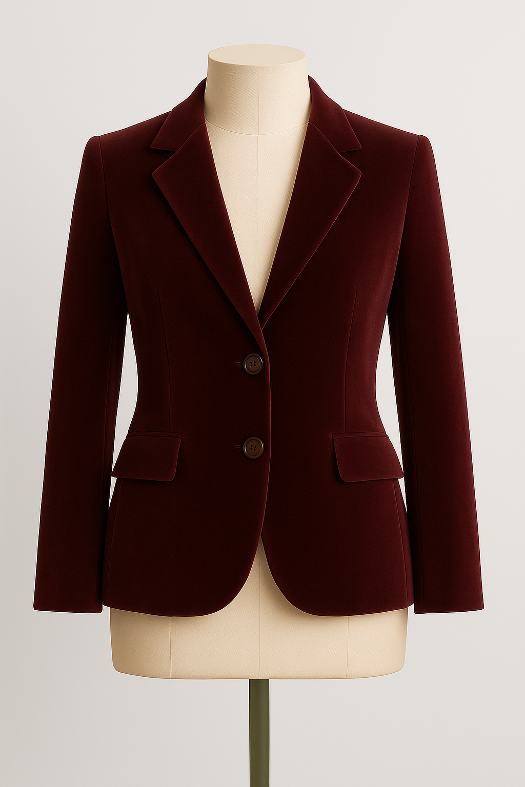 Dark Red Velour Blazer